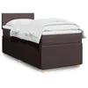 Image de vidaXL Sommier à lattes de lit avec matelas Marron foncé 100x200 cm