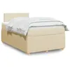 Image de vidaXL Sommier à lattes de lit avec matelas Crème 120x200 cm Tissu