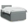 Image de vidaXL Sommier à lattes de lit avec matelas Gris clair 120x200cm Tissu