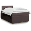 Image de vidaXL Sommier à lattes de lit avec matelas Marron foncé 120x200 cm
