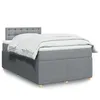 Image de vidaXL Sommier à lattes de lit avec matelas Gris clair 120x200cm Tissu