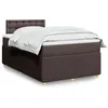 Image de vidaXL Sommier à lattes de lit avec matelas Marron foncé 120x200 cm