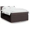 Image de vidaXL Sommier à lattes de lit avec matelas Marron foncé 140x190 cm