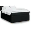 Image de vidaXL vidaXL Sommier à lattes de lit avec matelas Noir 140x190 cm Tissu