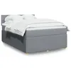 Image de vidaXL Sommier à lattes de lit avec matelas Gris clair 140x200cm Tissu