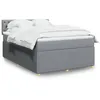 Image de vidaXL Sommier à lattes de lit avec matelas Gris clair 160x200cm Tissu