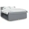 Image de vidaXL Sommier à lattes de lit avec matelas Gris clair 180x200cm Tissu