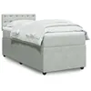 Image de vidaXL Sommier à lattes de lit et matelas Gris clair 90x200 cm Velours