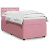 Image de vidaXL Sommier Ã  lattes de lit avec matelas Rose 90x200 cm Velours