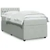 Image de vidaXL Sommier à lattes de lit et matelas Gris clair 90x200 cm Velours