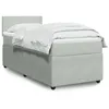 Image de vidaXL Sommier à lattes de lit et matelas Gris clair 100x200cm Velours