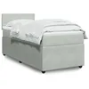 Image de vidaXL Sommier Ã  lattes de lit et matelas Gris clair 100x200cm Velours