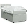 Image de vidaXL Sommier à lattes de lit et matelas Gris clair 100x200cm Velours
