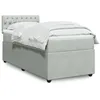 Image de vidaXL Sommier Ã  lattes de lit et matelas Gris clair 100x200cm Velours