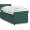 Image de vidaXL vidaXL Sommier à lattes de lit avec matelas Vert foncé 100x200 cm
