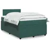 Image de vidaXL Sommier à lattes de lit et matelas Vert foncé 120x200cm Velours