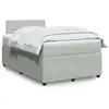 Image de vidaXL Sommier à lattes de lit et matelas Gris clair 120x200cm Velours