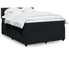 Image de vidaXL Sommier à lattes de lit avec matelas Noir 140x190 cm Velours