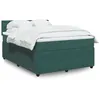 Image de vidaXL Sommier Ã  lattes de lit et matelas Vert foncÃ© 140x190cm Velours