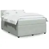 Image de vidaXL Sommier à lattes de lit et matelas Gris clair 140x200cm Velours