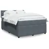 Image de vidaXL Sommier Ã  lattes de lit et matelas Gris foncÃ© 160x200cm Velours
