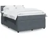 Image de vidaXL Sommier à lattes de lit et matelas Gris foncé 160x200cm Velours