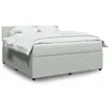 Image de vidaXL Sommier à lattes de lit et matelas Gris clair 180x200cm Velours