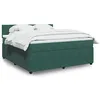 Image de vidaXL Sommier à lattes de lit et matelas Vert foncé 180x200cm Velours