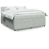 Image de vidaXL Sommier Ã  lattes de lit et matelas Gris clair 180x200cm Velours