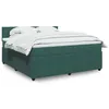 Image de vidaXL Sommier à lattes de lit et matelas Vert foncé 180x200cm Velours