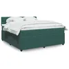 Image de vidaXL Sommier à lattes de lit et matelas Vert foncé 180x200cm Velours
