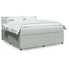 Image de vidaXL Sommier à lattes de lit et matelas Gris clair 180x200cm Velours