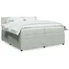 Image de vidaXL Sommier à lattes de lit et matelas Gris clair 200x200cm Velours