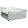 Image de vidaXL Sommier Ã  lattes de lit et matelas Gris clair 200x200cm Velours