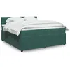Image de vidaXL Sommier Ã  lattes de lit et matelas Vert foncÃ© 200x200cm Velours