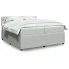 Image de vidaXL Sommier à lattes de lit et matelas Gris clair 200x200cm Velours