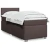 Image de vidaXL Sommier à lattes de lit avec matelas Marron foncé 80x200 cm