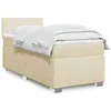 Image de vidaXL Sommier à lattes de lit avec matelas Crème 80x200 cm Tissu