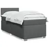 Image de vidaXL Sommier à lattes de lit et matelas Gris foncé 90x190 cm Tissu