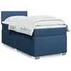 Image de vidaXL Sommier à lattes de lit avec matelas Bleu 90x190 cm Tissu