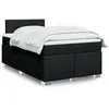 Image de vidaXL Sommier à lattes de lit avec matelas Noir 120x200 cm Tissu