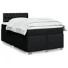 Image de vidaXL Sommier à lattes de lit avec matelas Noir 120x200 cm Tissu