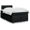 Image de vidaXL Sommier Ã  lattes de lit avec matelas Noir 120x200 cm Tissu