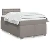 Image de vidaXL Sommier à lattes de lit avec matelas Taupe 120x200 cm Tissu