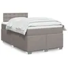 Image de vidaXL Sommier Ã  lattes de lit avec matelas Taupe 120x200 cm Tissu