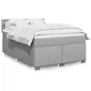 Image de vidaXL Sommier à lattes de lit avec matelas Gris clair 140x190cm Tissu