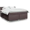 Image de vidaXL vidaXL Sommier à lattes de lit avec matelas Marron foncé 180x200 cm