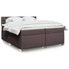 Image de vidaXL Sommier à lattes de lit avec matelas Marron foncé 200x200 cm