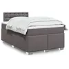 Image de vidaXL Sommier à lattes de lit avec matelas gris 120x190 cm similicuir