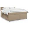 Image de vidaXL Sommier à lattes de lit avec matelas Cappuccino 180x200 cm